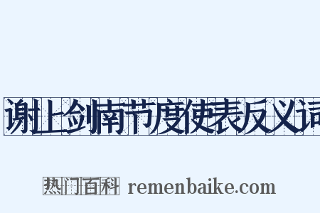 谢上剑南节度使表反义词是什么意思的图片
